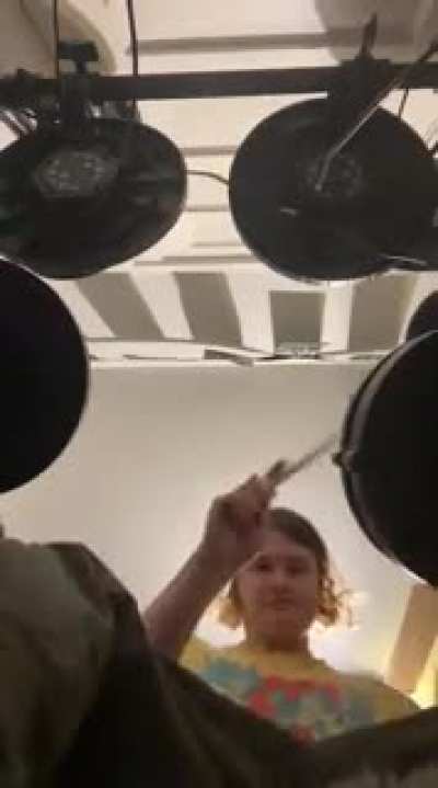 my friend playing drums
