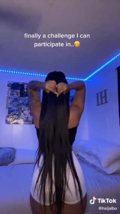 58 seconds of the "beautiful hair" challenge
