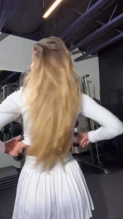 White crop top &amp;amp; tennis skirt