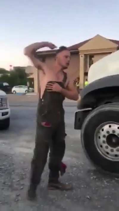 Drunk guy won't leave Irish truck driver alone, pays the price