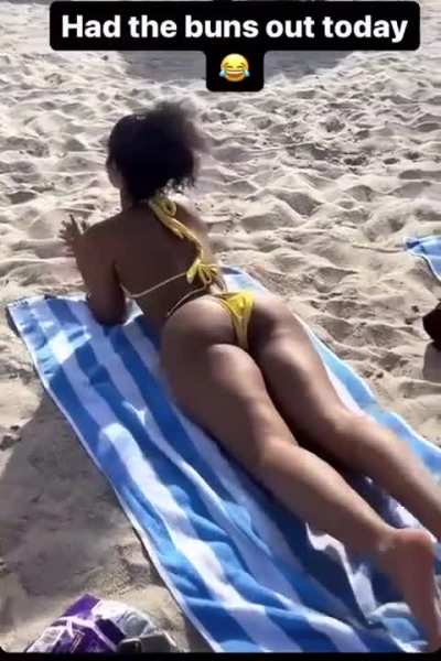 14 year old aya on beach