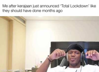 His reaction is my frustration to everything happened up to this month