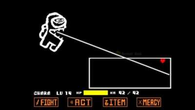 Fan made Among us Undertale battle by Ravioli God