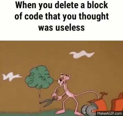 That block of code be like, "Am I a joke to you?!"....lol!