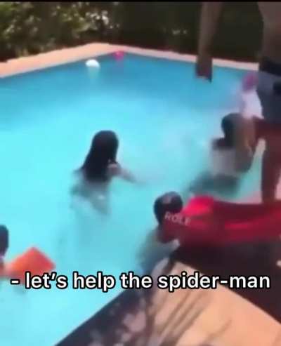 Brazilian Spider-man almost drowned at a children&rsquo;s party
