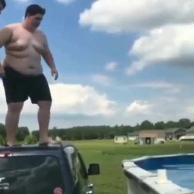 When Jumping 4 ft From the Top of a Car
