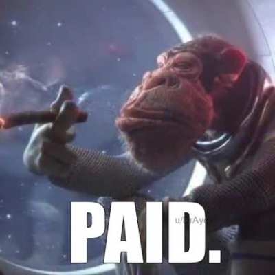 He gets PAID.