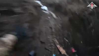 video showing Russian Marines of the 155th Guards Naval Infantry Brigade in action during a mechanized assault against a Ukrainian trenchline in the Novomikhailovka area. 5th of April 2024.