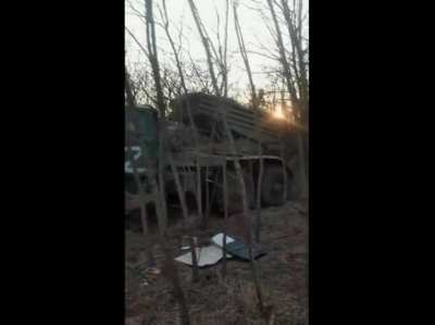 Ukrainian military captured MLRS Grad of Orcs, fully charged. And decided to ride it. 10 km later: "I almost spat out my guts in this f*cking Ural. I almost f*cking died here. And it's 3km left to go"