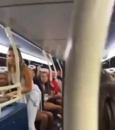 Man tells group of singing girls to stfu.