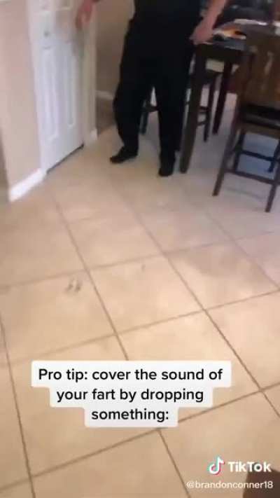 SLPT: Cover the sound of your fart by dropping something