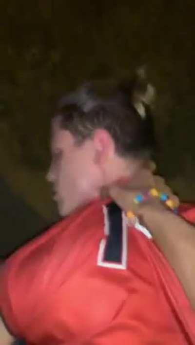 Risky fuck in a public park