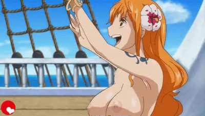 Nami and Robin nude volleyball (High Quality)