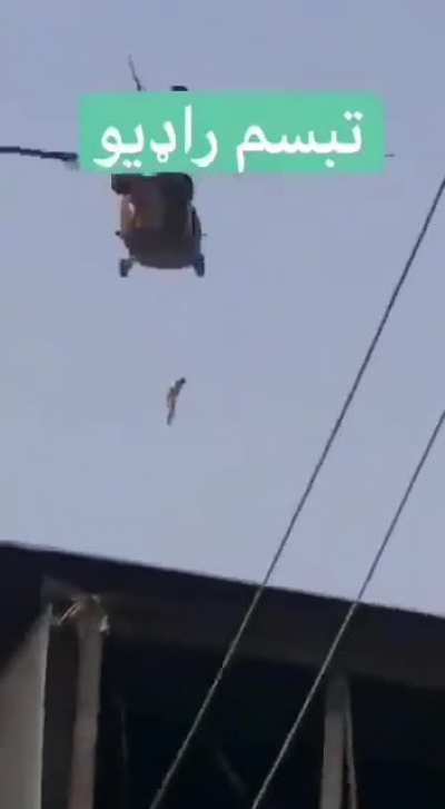The Taliban are hanging people from flying Blackhawk helicopters seized from the USA