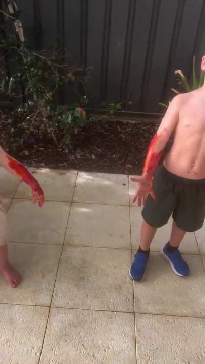 "I used the paint Dad"