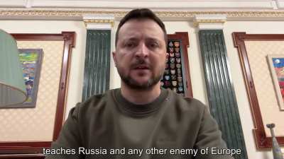 "It all started in Crimea &ndash; this Russian revanchism, this Russian war. And it is there, in Crimea, that the Russian evil must suffer a key defeat. We have already achieved significant results in the Black Sea." - President Zelenskyy's address, 26th Februa