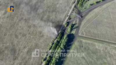 "Charon" drone team uses FPV strike drones take out multiple Russian military targets, artillery pieces, infantry positions, mortar positions, BTR, MT-LB, tank, anti-tank gun, and electronics