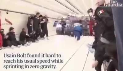 They put Usain Bolt in zero gravity to see what would happen. The result? He still came out on top.