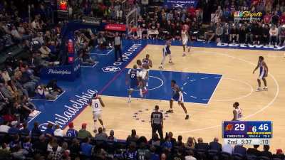 [Highlight] Torrey Craig sends PJ Tucker flying but can't complete the play with a make