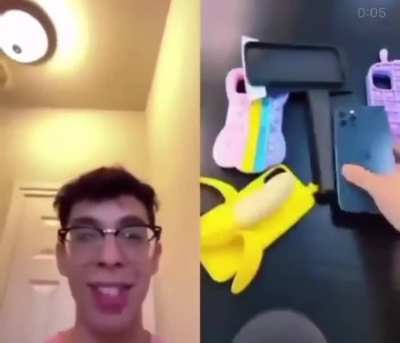 Is that a banana on a phone AHHHHHHHH