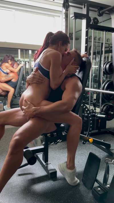 Ride him and kiss him.