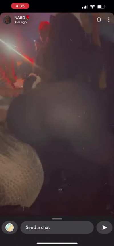 Her throwing it back in the club