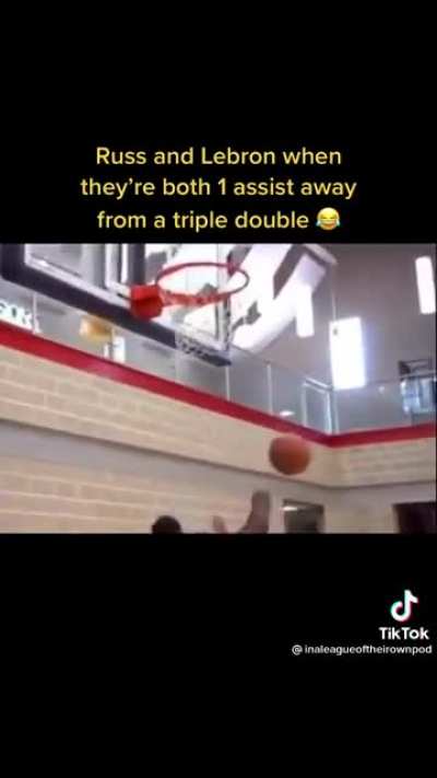 James and Westbrook both 1 assist shy of a triple double.