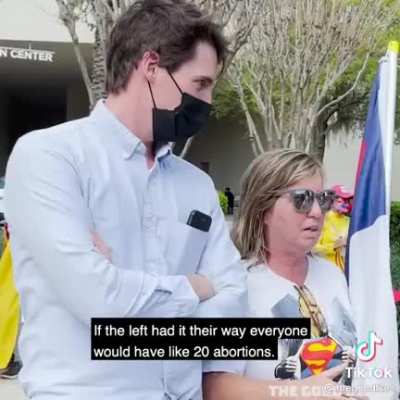 This woman believes the &ldquo;left is all about killing babies.&rdquo;