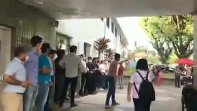People shouting 