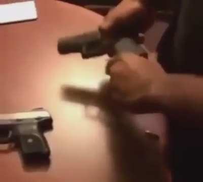 Idiot try&rsquo;s to take a loaded gun apart