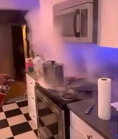 Do not spill alcohol on the oven