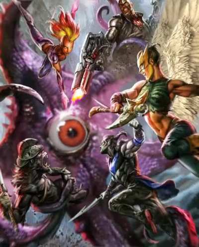 Ian MacDonald art &bull; Starro vs JLA &bull; Werble animation