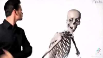 skeleton middle finger