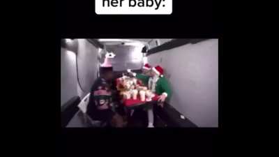 F in the chat for the baby...