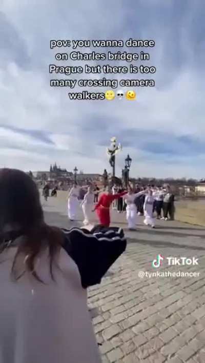 Entitled tiktok "stars" on Charles bridge