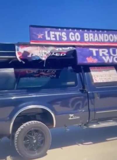 Trump shrine on wheels