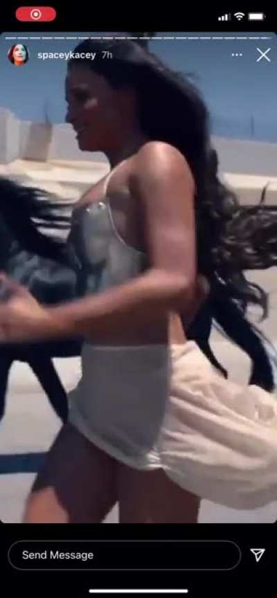 Kacey Musgraves bouncing