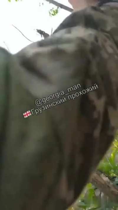 🇬🇪6-minute video of today's clash between Georgian fighters and Russian forces in a forest belt in eastern Ukraine
