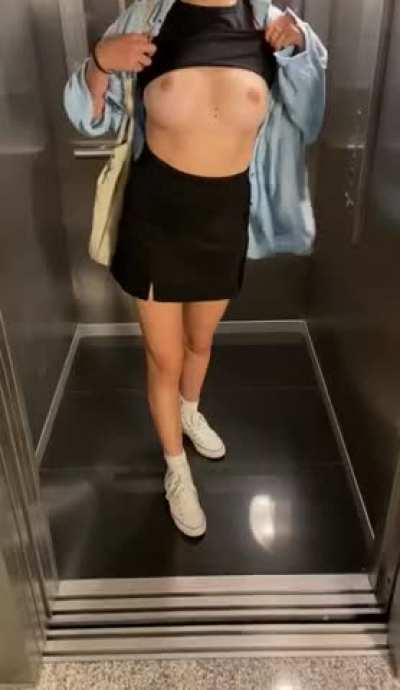 What would you do if this was you opening the elevator?