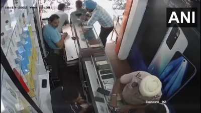 WCGW in showing off service revolver in crowded shop?