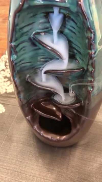 Backflow waterfall incense burner