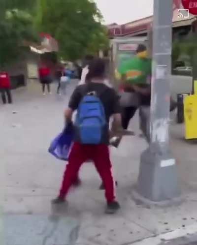I like how everyone took time out of their day to beat his a**
