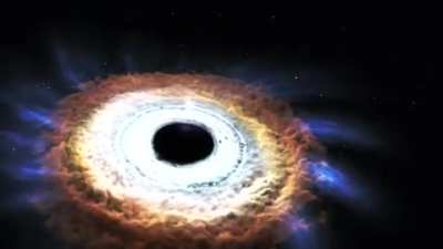 NASA's description of a black hole consuming a sun.