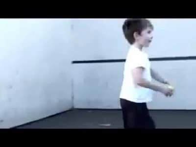 "Tennis ball! Throw against the wall!"