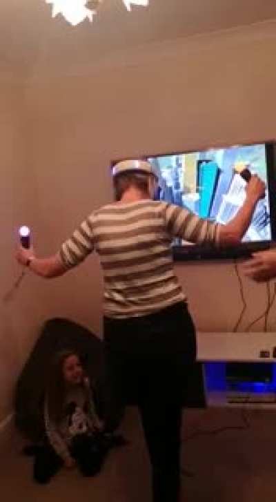 When you teach the no so tech savvy how to play VR