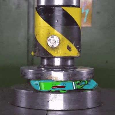 book gets hydraulic pressed
