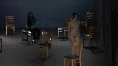 Naked on stage