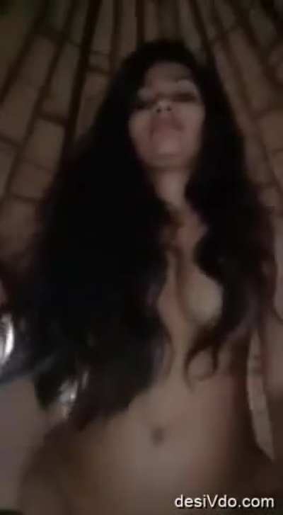 Indian girl riding boyfriend