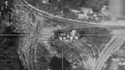 Accurate Lancet hit on Ukrainian 2S22 Bohdana. Kharkiv region, 10.05.24