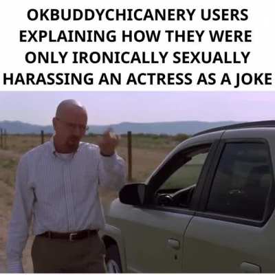 "You see, when I spam Rhea Seehorn with 10,000 messages saying 'kim sexler footjob cartel sex slave when?' I'm actually doing it ironically and making a statement about how you shouldn't do that."